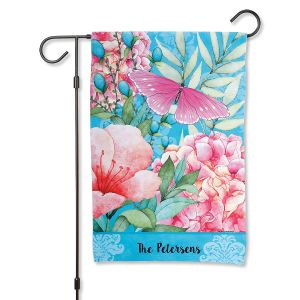 Personalized Butterfly Garden Flag