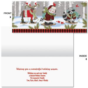 Forest Friends Slimline Holiday Cards