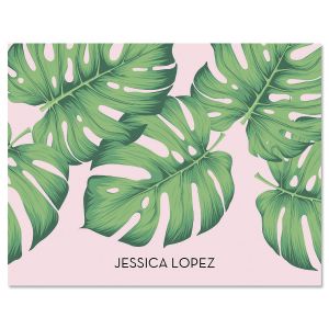 Pink Palms Custom Note Cards