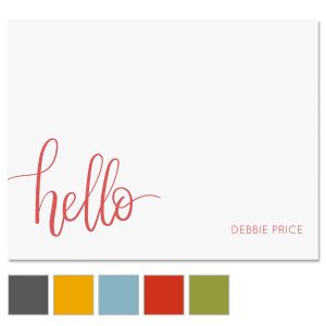 Handwritten Hello Custom Note Cards
