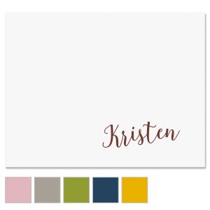 Sweeping Name Custom Note Cards