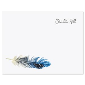 Boho Feather Custom Note Cards