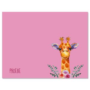 Mini Giraffe Custom Note Cards