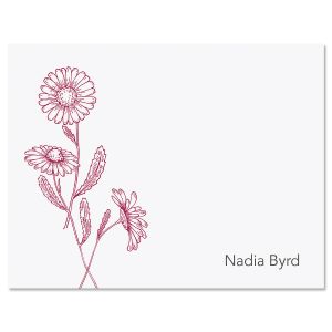 Wild Daisies Custom Note Cards