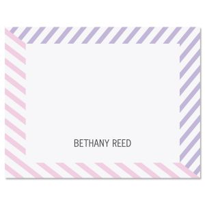 Pastel Lines Custom Note Cards