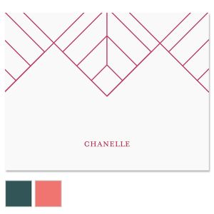 Diamond Lines Custom Note Cards