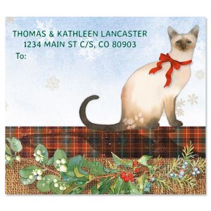 Christmas Cat Package Labels