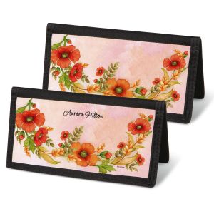 Wreaths Personal Checkbook Covers
