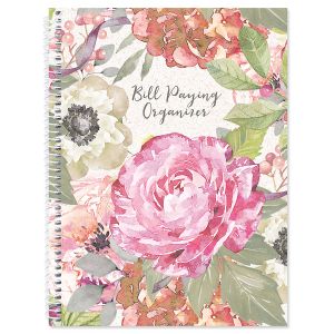 Pink Peony Bill Paying Organizer