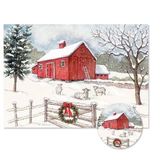 Country Barn Christmas Cards