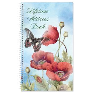 Spring Poppies Lifetime Address Book