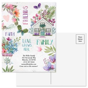Flourish New Address Postcards