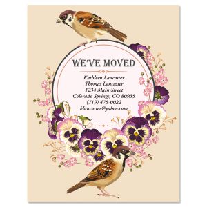 Pansy Garden New Address Postcards