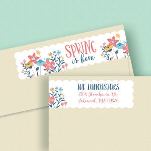 Spring is Here Connect Wrap Diecut Address Labels