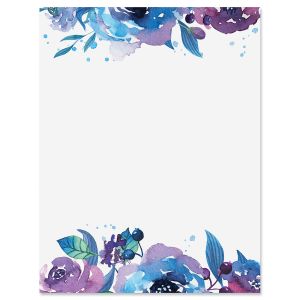 Blue Florals Letter Papers