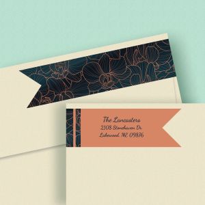 Luxury Orchid Connect Wrap Diecut Address Labels