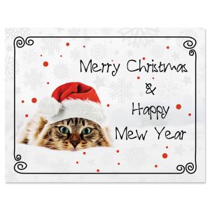 Cat Christmas Note Card Size Christmas Cards