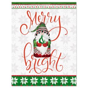 Nordic Gnome Note Card Size Christmas Cards