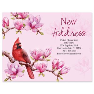 Spring Cardinals New Address Postcards