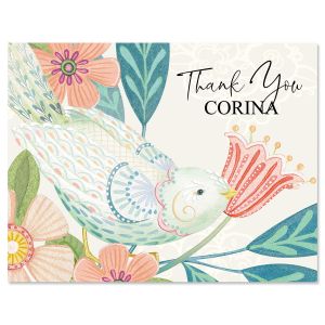 Patchwork Garden Custom Thank You Note Cards 