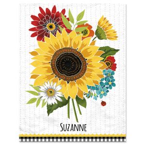 Sunflower Charm Custom Note Cards