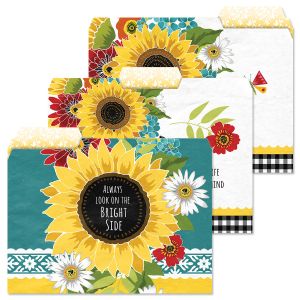 Sunflower Charm File Folders