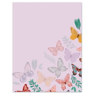 Pastel Butterflies Letter Papers