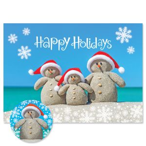 Sandy Snowmen Christmas Cards