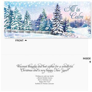 Winter Calm Slimline Holiday Cards