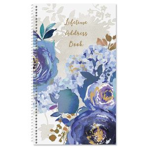 Blue Peacock Sunflower Lifetime Address Book