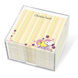 SNOOPY™ Custom Note Sheets in a Cube