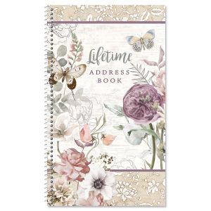 Boho Wildflowers Lifetime Address Book
