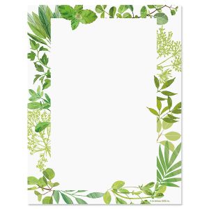 Leafy Border Letter Papers