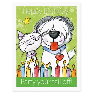 Happy Birthday from Pets Note Cards