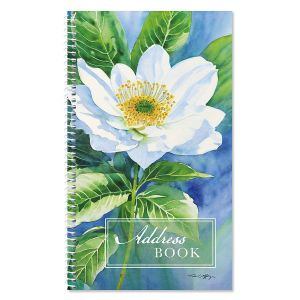 White Flowers Lifetime Address Book