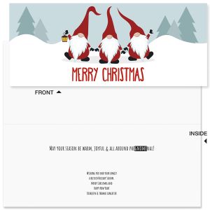 Gnomy Christmas Slimline Holiday Cards