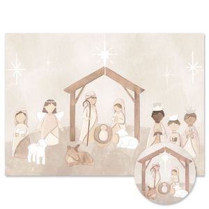 Kinder Nativity Christmas Cards