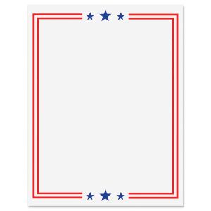 Stars & Stripes Patriotic Letter Papers