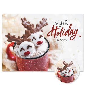 Marshmallow Reindeer Christmas Cards