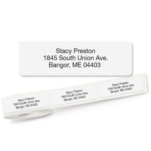 White Return Rolled Address Labels