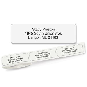 Clear Return Rolled Address Labels
