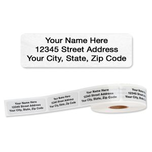 Clear Return Rolled Address Labels