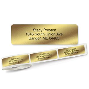 Gold Return Rolled Address Labels