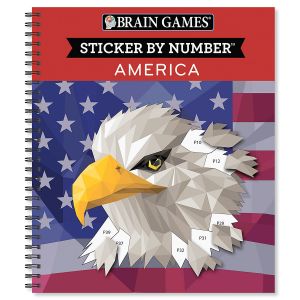 Sticker by Number America Book Brain Games®