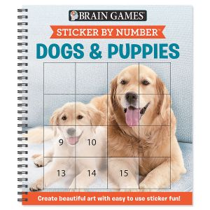 Sticker by Number Dogs & Puppies Brain Games 