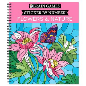 Brain Games® Flowers & Nature Sticker by Number Book