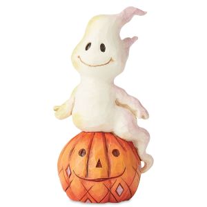 Jim Shore® Ghost & Pumpkin Mini Figurine