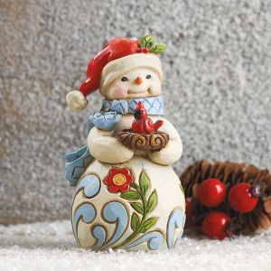 Mini Snowman with Cardinal Figurine by Jim Shore® 