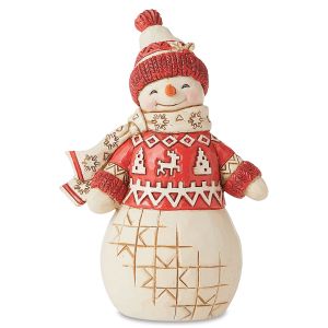 Jim Shore® Nordic Noel Snowman Wearing Sweater