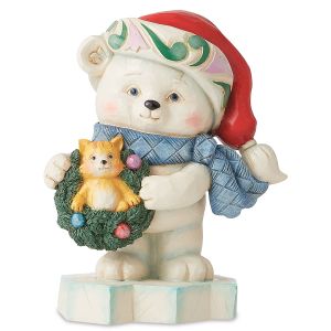 Bear with Kitten in Wreath Figurine by Jim Shore®